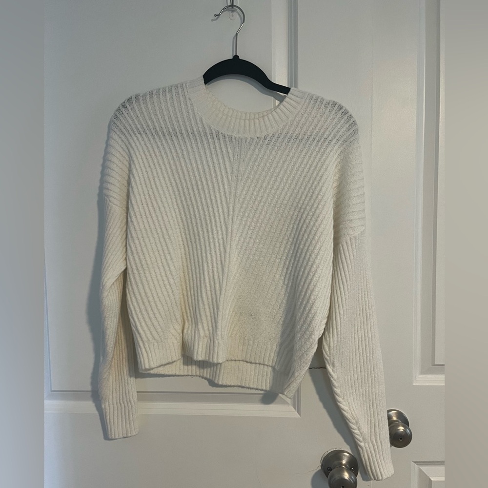 Hollister white sweater